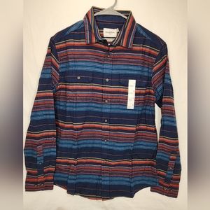 Goodfellow & Co. Men's Striped Long Sleeved Button-Up Med